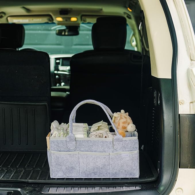 PUTSKA Baby Diaper Caddy Organizer Nursery Basket Set Baby Basket Gift Registry Baby Shower List Baby Must Haves Essentials Neutral Baby Stuff For Newborn