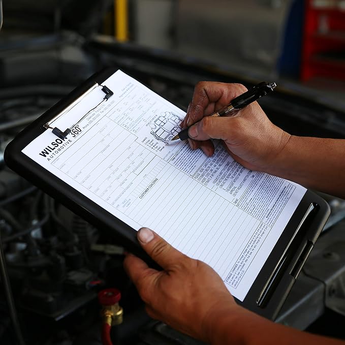 Think2Master Black Plastic Storage Clipboard. | 25% Heavier & 25% Sturdier| Heavy Duty and Won’t Flex or Bend Like Other Brands (Compare The Weight). Storage Compartment Holds 150 Letter Sized Paper.