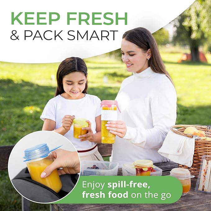 Orblue Silicone Stretch Lids 6-Pack Small for Fresh Food Storage - Seal in Flavors, Keep Food Fresh and Reduce Waste