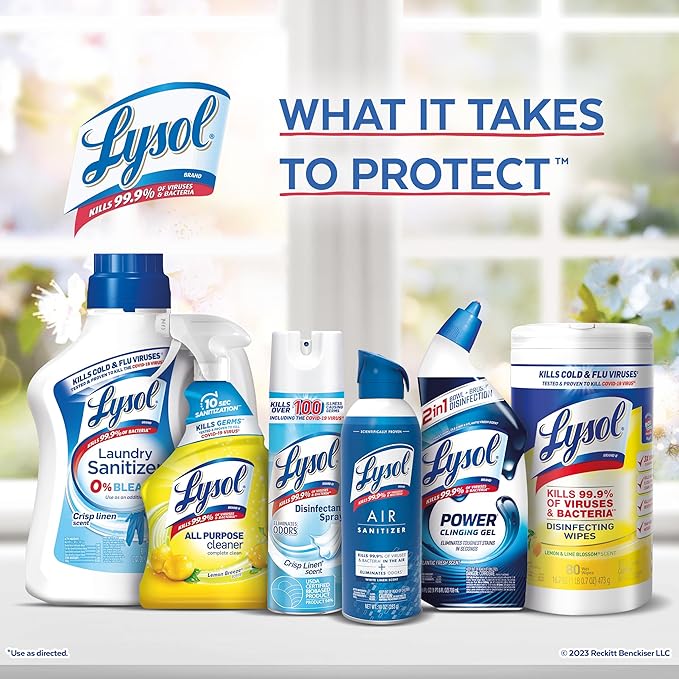 Lysol Click Gel Automatic Toilet Bowl Cleaner, Gel Toilet Bowl Cleaner, For Cleaning and Refreshing – Mango & Hibiscus, 6 applicators (Pack of 4, 24 Count Total)