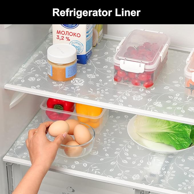 Cooyes Shelf Liner – Premium Non-Adhesive Cabinet & Drawer Liner for Kitchen – Waterproof Shelf Paper with Modern Pattern – Durable EVA Cabinet Mat – Easy to Cut (11.8" W x 236" L)