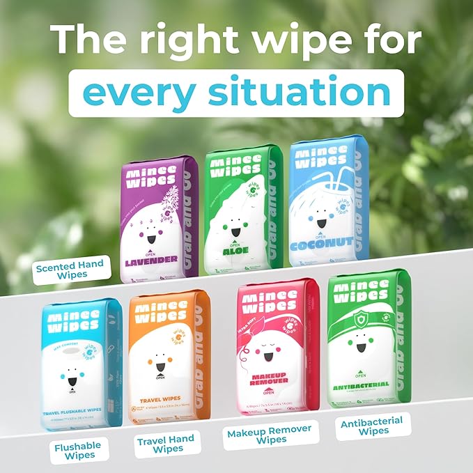 Impossibly Compact Travel Flushable Wipes - 99.5% Water and Aloe - Safe for Sensitive Skin & Hypoallergenic - Travel Essentials for Adults & Kids, Unscented, 24 Pack 144 Wipes