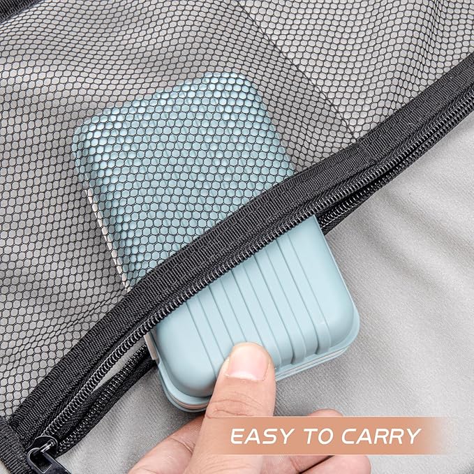 3Pcs Travel Soap Containers with Lid, Portable Draining Soap Bar Holder for Traveling, Camping, Outdoor, Gym, Bathroom, Home (Blue, White, Brown)