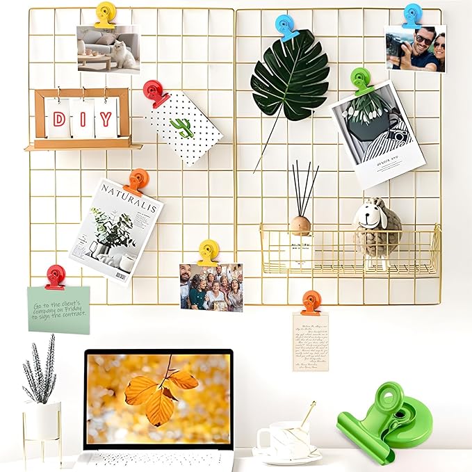 VNDUEEY 22 Pack Colorful Magnetic Clips for Whiteboard, Fridge Magnets Refrigerator Magnets, Magnet Clips for Kitchen & Office Organizing, Magnetic Paper Clip Holder