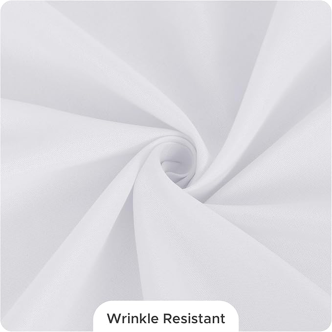 Fitable 10 Pack Rectangle Tablecloths: Stain Resistant Wrinkle Free Circle Table Clothes, Washable Reusable Polyester Table Covers for Wedding Party Birthday Banquet Reception(White, 70x120 Inch)
