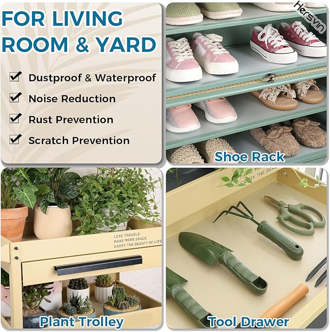Hersvin Shelf Liners 26 in x 20 ft EVA Drawer Mats, Non-Adhesive Cupboard Protector, Kitchen Cabinet Lining Fridge Liner (Clear Stripe, 66x610cm)