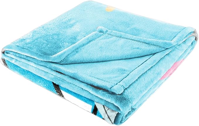 Jay Franco Kids Plush Throw Blanket – Soft & Cozy Fleece Throw for Bedroom & Couch Décor, Official Licensed Product, Blue - Disney Princess Cinderella, 60x90 - Large Blanket