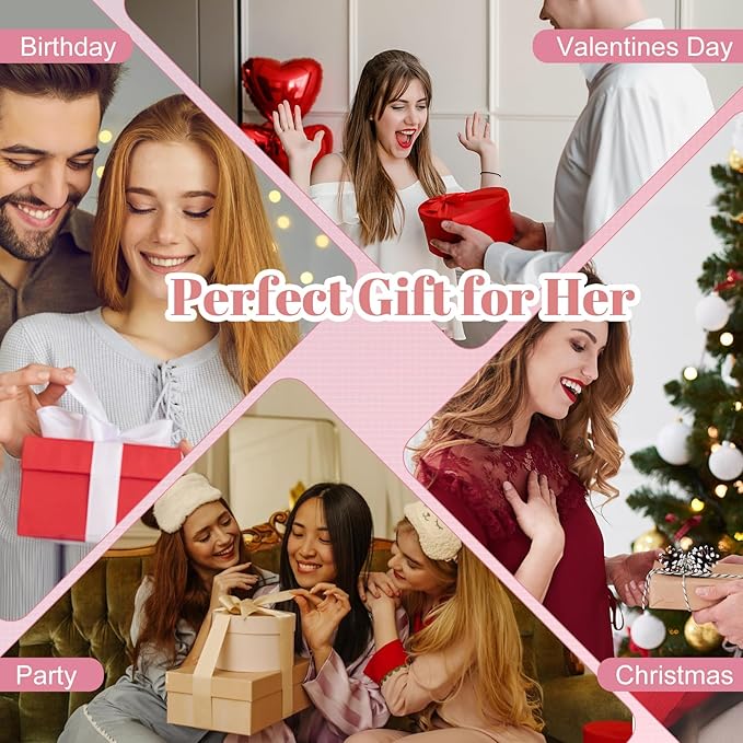 ALLROSE Compact Mirror, 1X/3X Magnifying Travel Mirror with Light Small Purse Mirror Pocket Mirror for Makeup, Mini LED Portable Handheld Makeup Mirror Travel Essentials Gifts for Women Girls, Pink