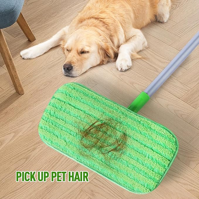 MABUBU 6 Pack Reusable Mop Pads for Swiffer WetJet Sweeper Mops, Microfiber Washable Floor Mop Refills Wet and Dry Use Replacement Pads for Hardwood, Tile, Laminate Floor Cleaning