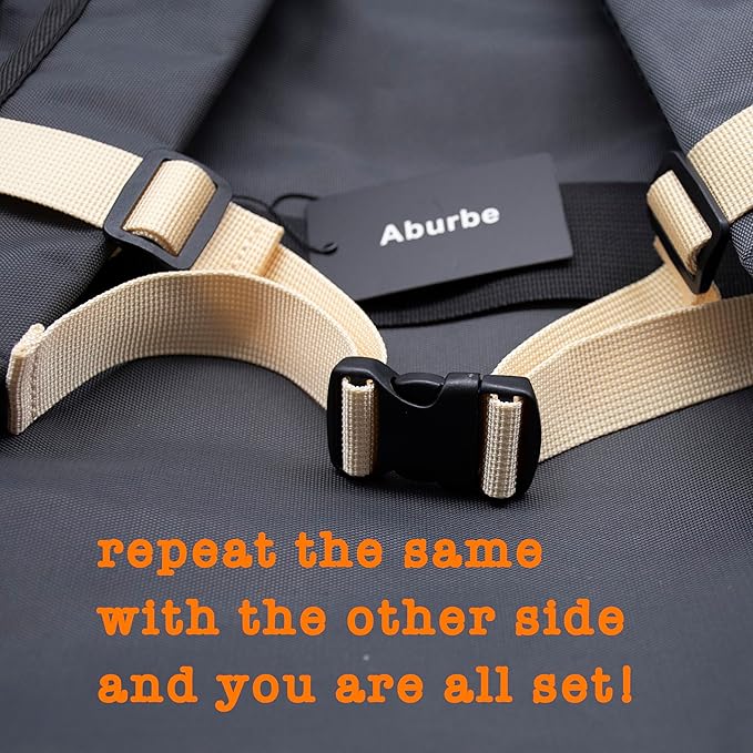 Backpack Chest Strap, Universal Add on Adjustable Sternum Strap, School Chest Belt Replacement, with Heavy Duty Quick Release Buckle Clip, for Travel, Hiking, Camping (Beige)