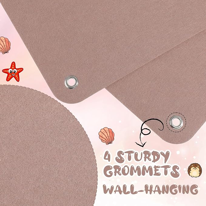 Yunsailing 4 Pieces Felt Board for Toddlers Classroom Flannel Board Stories for Preschool Homeschooling, Kids Felt Story Activity Wall Hanging Children Birthday Gifts, 11.8 x 15.75 Inch (Camel)