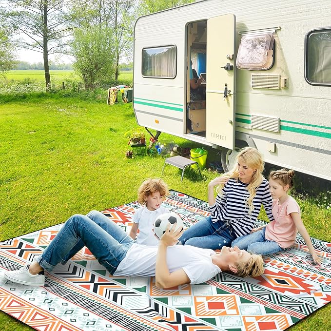 Beach Blanket Waterproof Sandproof Extra Large Beach Mat 79" X 83"/120"x108" for 1-8 Adults Quick Drying Durable Outdoor Picnic Mat for Beach Travel Camping Hiking