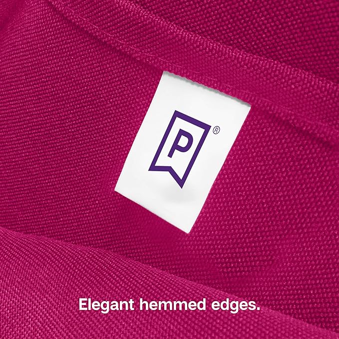 Gee Di Moda Fitted Tablecloth - 48 x 30 Inch Fuchsia Floor-Length Fitted Table Cloth for 4 Foot Rectangle Table, Heavy Duty Washable Fabric for Parties, Dinner, Weddings, Baby Shower & Trade Show