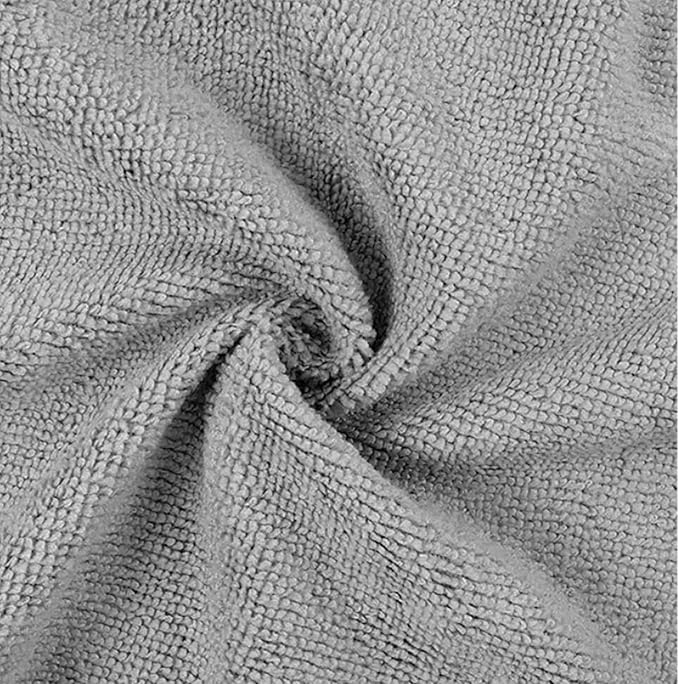 Microfiber Cleaning Cloths Roll โ 50 Pack | Tear-Away Towels โ Reusable| Ultra Absorbent| Washable Rags for Kitchen| House, Car, Garage | Eco-Friendly Microfiber Cleaning Supplies (Grey)