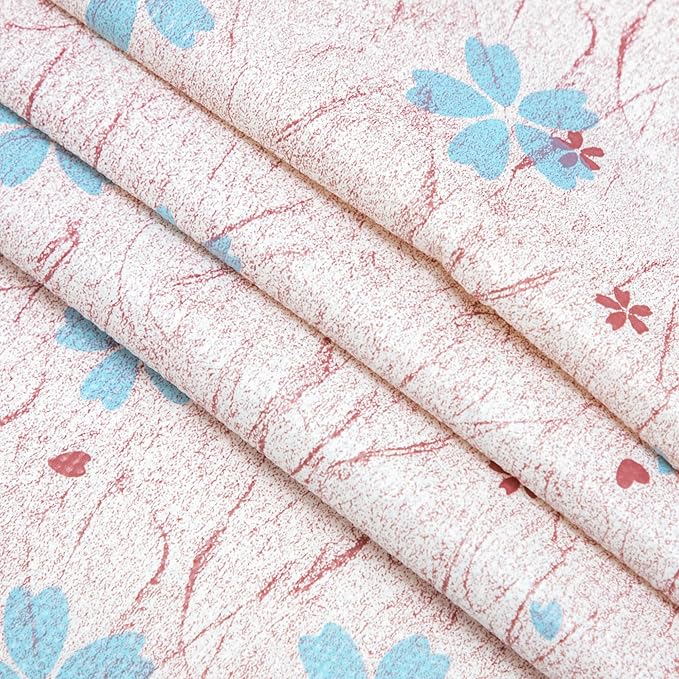 RAY STAR 18X96 Inch Shelf Liner for Kitchen Cabinets, Non-Adhesive Washable Cabinet Liner, PVC Non-Slip Drawer Liner for Dresser Bathroom (Blue-Floral) (3 Rolls)