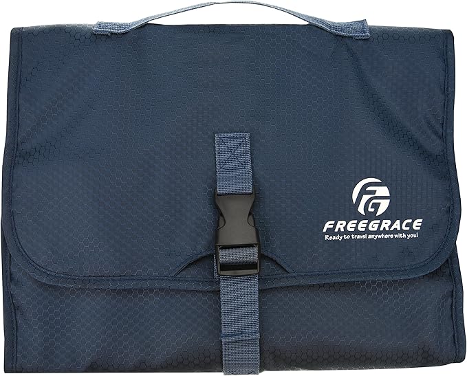 Freegrace Premium Hanging Toiletry Travel Bag - Cosmetic, Jewelry, Toiletry & Accessory Storage Organizer Bag, Large Size, Various Compartments