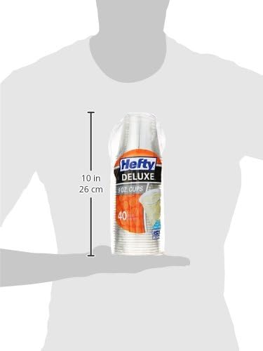 Hefty Deluxe Clear Plastic Party Cups (9 Ounce, 40 Count) (Pack of 12)