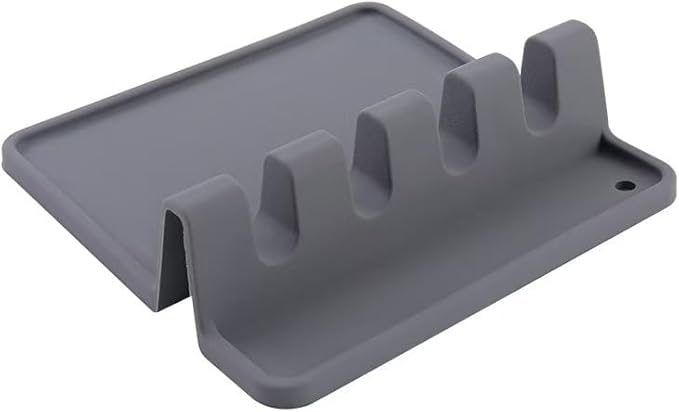 2 Pack Silicone Utensil Rest with Drip Pad, Upgrade Hanging Design, Heat-Resistant, BPA-Free Spoon Rest for Stove Top, Kitchen Utensil Holder for Spoons, Ladles, Tongs & More