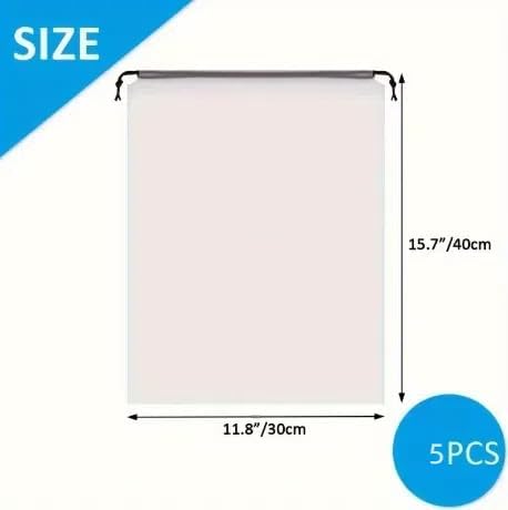 5PCS Shoe Drawstring Eco Storage Bag - Waterproof Transparent Travel Organizer for Shoes, Sundries & Makeup