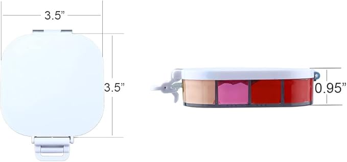 Transon Paint Saver Storage Palette Box 16well Portable Airtight Moisturizing White