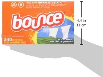 Bounce Fabric Softener Sheets,Outdoor Fresh Scent,240 Count (Pack of 4)