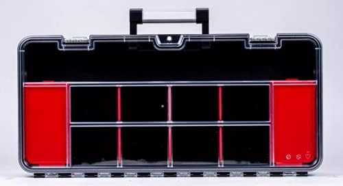 Vertical Parts Organizer Box – Deep Storage Container with 14 Compartments & 6 Removable Dividers – Heavy-Duty Shelf Unit for Hardware, Plumbing, Electrical, or Craft Supplies