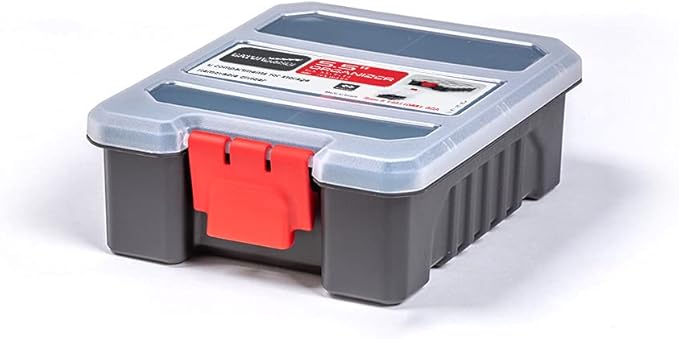 Mini Parts Organizer Box – Small Hardware Storage Case with 6 Compartments & Divider – Compact Nylon Container for Screws, Beads, Tackle, or Travel Toolbox