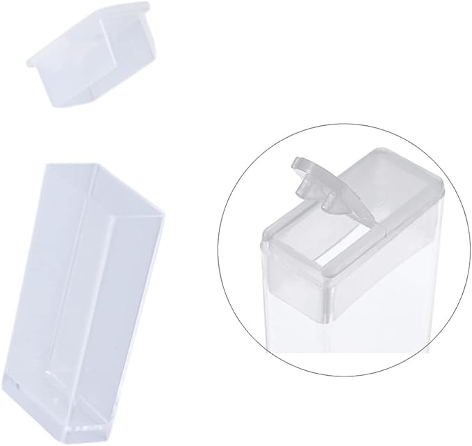 FASHEWELRY 64 Grids Small Diamond Painting Storage Containers 2x1 Inch Clear Flip Top Seed Bead Organizer Boxes with Label Stickers for Diamond Dots, Pony Beads, Nail Glitters