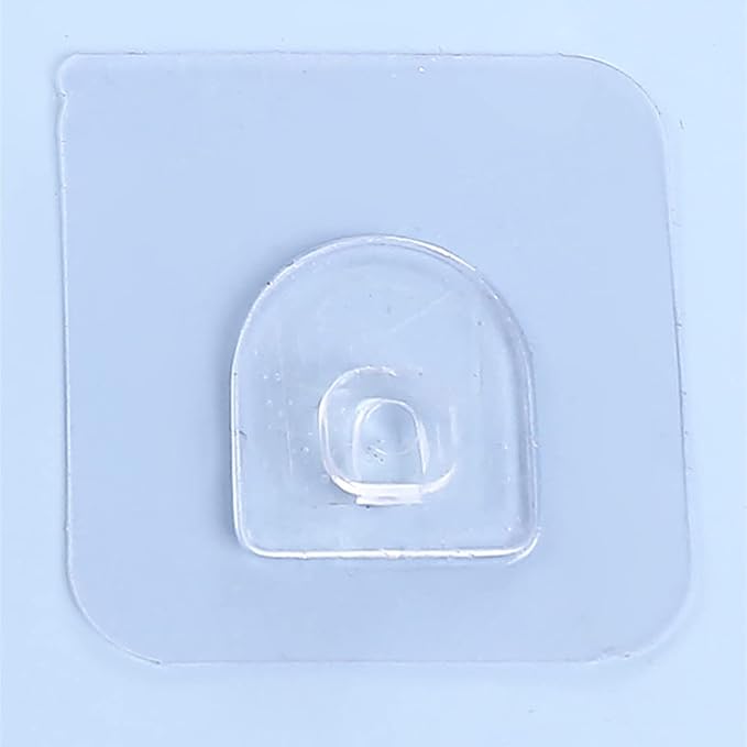 10 PCS Wall Mounted Replacement Sticky pads for Kitchen Bathroom Shower Caddy Organizer Rack Holder Nail Free Adhesive Hooks (Rounded Square)