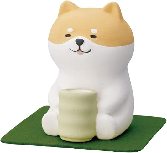 Stone Diffuser Tea-Drinking Animals [ Designed in Japan] Non Electric Passive Diffuser for Essential Oil and Aromatherapy (Ceramic/Clay) (Tea-drinkig Dog)