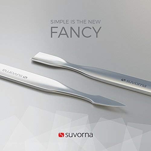 Suvorna Manicure Kit for Women with Nail Clippers, Nail Scissors, Cuticle Pusher, Nail File & Tweezer - Made with Stainless Steel - Professional Nail kit for Adults, Seniors, Women, and Men. (5 Pcs)