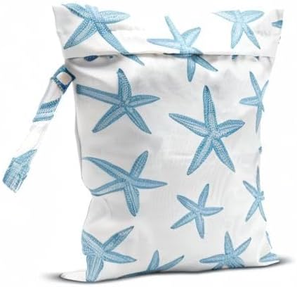 Wet Bag, Wet Dry Bag, Wet Bag for Swimsuit Travel Beach Pool Dirty Yoga Gym Clothes Makeup Bag Beach Wedding Supplies Waterproof Reusable Shell Pearl Starfish Gifts