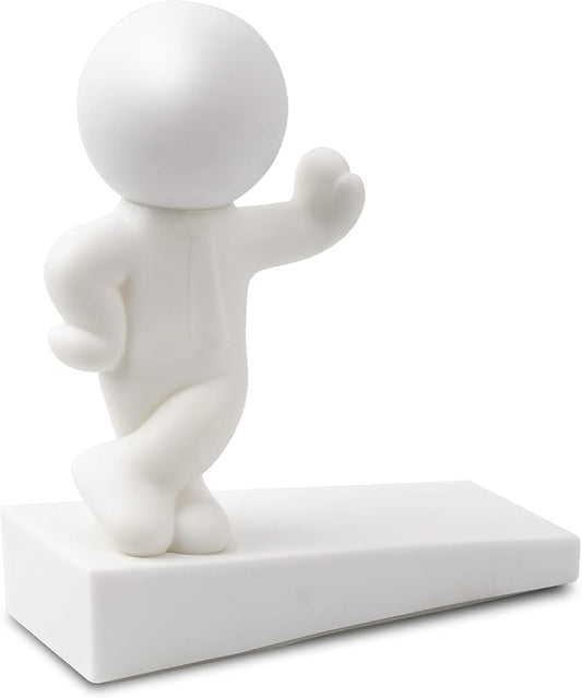 Cute Door Stop, Decorative and Sturdy, Well Designed Door Stopper, Effective to Hold Your Door Open, 1 Pack, White (Patented)