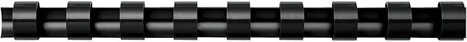 Fellowes 52326 Plastic Binding Combs - Round Back, 1/2 Inches, 90 Sheets, Black, 100 Pack