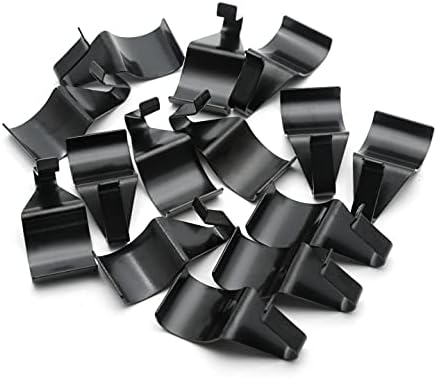 24 Pack No-Hole Needed Vinyl Siding Hooks, Black Vinyl Siding Hangers Metal Clips Stainless Steel Wall Hanging Hooks for House Outdoor Light Decorations