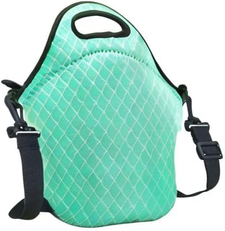 YOUDA Insulated Lunch Bag Neoprene Shoulder Lunch Tote Boxes Bags for Women Men Work Office Outdoor Picnic Travel (Green)