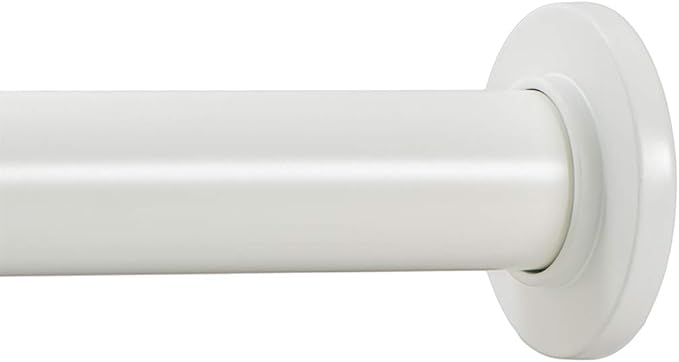 Ivilon Tension Curtain Rod - Spring Tension Rod for Windows or Shower, 24 to 36 Inch. Ivory