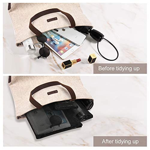 EASYFUN Mesh Pouch, Makeup Bag with Zipper, Cosmetic Organizer Pouch for Daily or Travel to Keep Small Items, 4 PCS Black