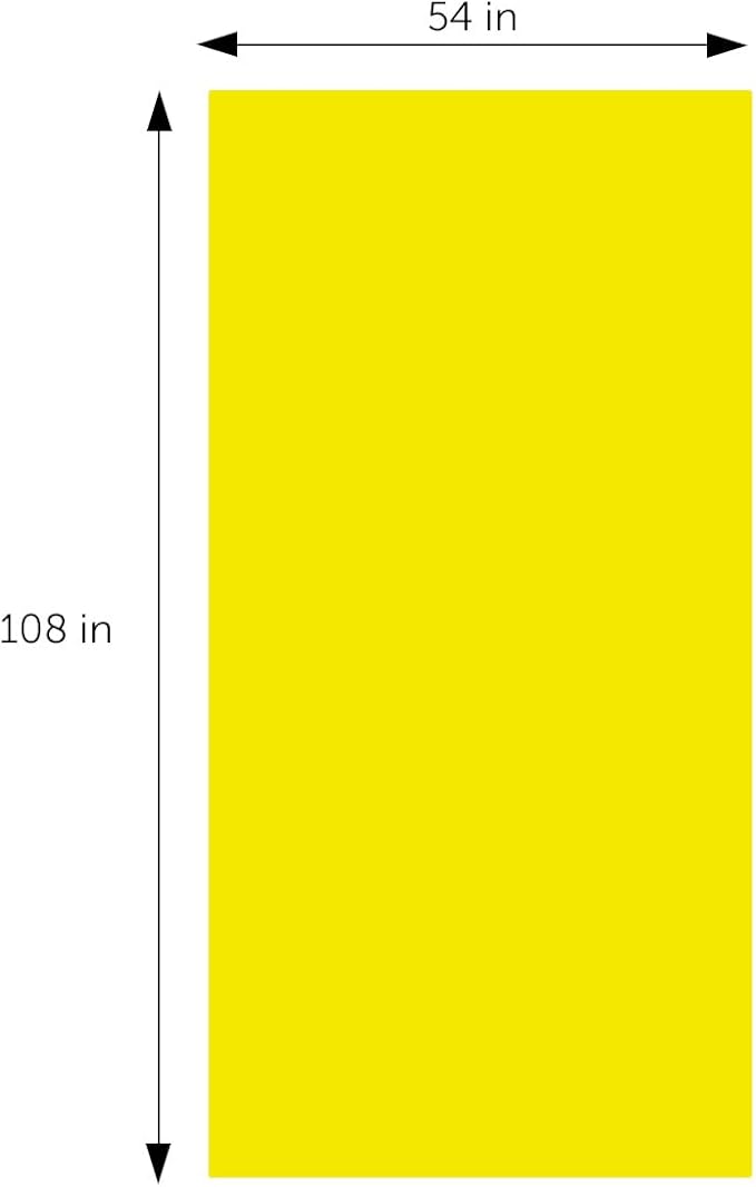 DecorRack 2 Rectangular Tablecloths BPA-Free Plastic, 54 x 108 inch, Dining Table Cloth, Rectangle Table Cover for Parties, Picnic, Camping and Outdoor, Disposable or Reusable, Yellow (2 Pack)
