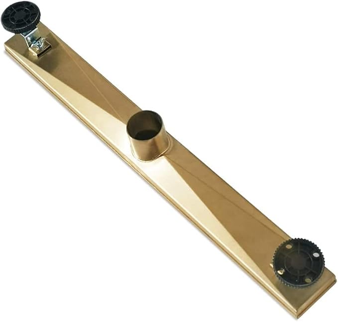 Neodrain 48-Inch Gold Linear Shower Drain, 2-in-1 Flat & Tile Insert Cover, Stainless Steel Linear Drain, Brushed Brass Rectangle Shower Floor Drain with Hair Strainer, CUPC Certified