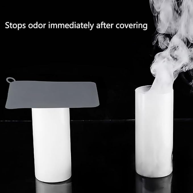 Silicone Tub Stopper Floor Drain Cover, 2 Pieces Sewer Anti-Odor Mat Deodorizing Drain Plugs for Kitchen, Bathroom, and Laundry (5x5 inch) Grey