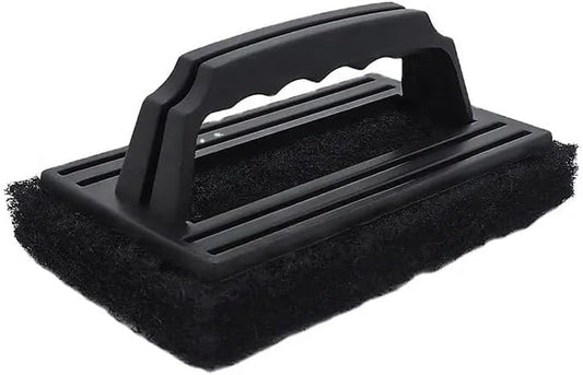 3-Pack Heavy-Duty Black Scrubber Brush for Grills, Griddles & Bakeware - Cold Surface Use Only, Durable Bristles, Ergonomic Handle, Ideal for Home, Restaurant & Commercial Use