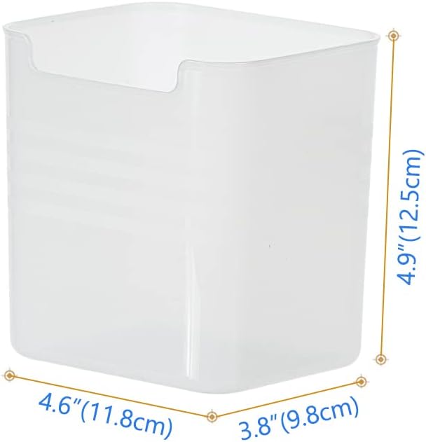 Poeland Refrigerator Organizer Box, Fridge Side Door Storage Containers Plastic Translucent Pack of 3