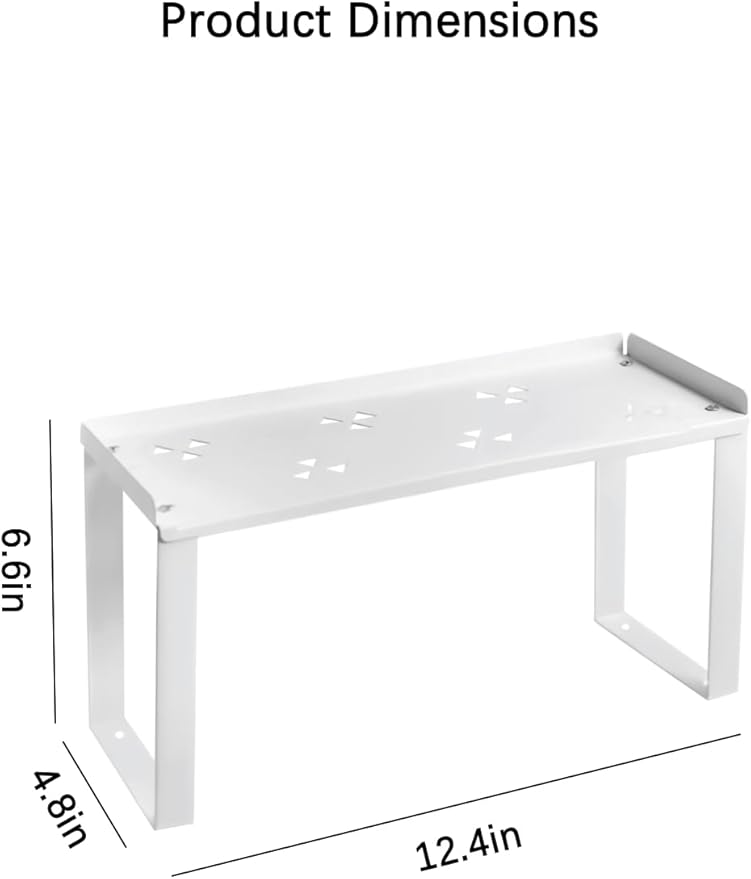 2 Pack Metal Kitchen Storage Shelves Countertop Organizers, Shelf Risers, Stackable,Spice Rack