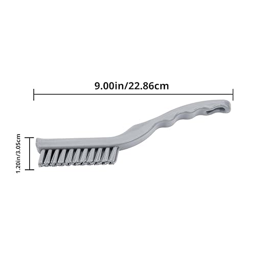 SPARTA Detail Brush Grout Brush, Crevice Brush with Hanging Hole for Bathroom, Kitchens, Countertop, Plastic, 9 Inches, White