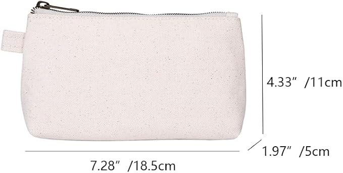 Travel Toiletry Bag for Women Cosmetic Bag with two Dividers Portable Makeup Bag Organizer (Canvas/Beige)