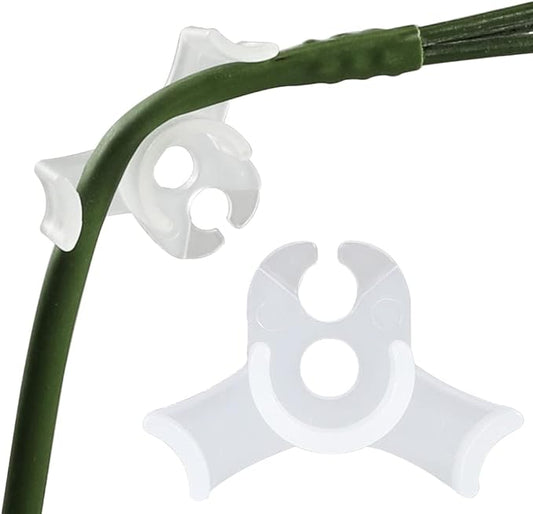 30 Pack Plant Bender Angle Adjustable Plant Training Clips Low Stress Training Clips 90 Degrees Plant Stem(Circle Style,Transparent)