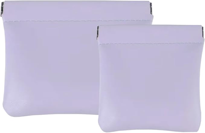 2 PCS Small Makeup Bag for Purse, mini Coin Purse for Women Lipstick Cosmetic Accessories Organizer, Mini Portable Cosmetic Bags, small Travel Kit Storage Pouch (1 Medium, 1 small), LQB-BB