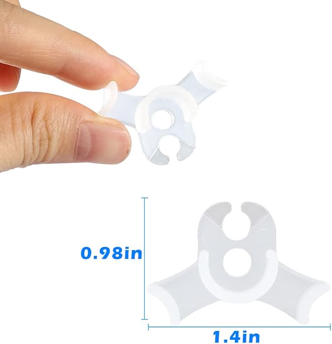 30 Pack Plant Bender Angle Adjustable Plant Training Clips Low Stress Training Clips 90 Degrees Plant Stem(Circle Style,Transparent)