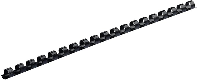 Fellowes Plastic Binding Combs, Round Back, 5/16 Inches, 40 Sheets, Black, 100-Pack (52507)